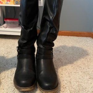 Black Tall Boots Size 8.5